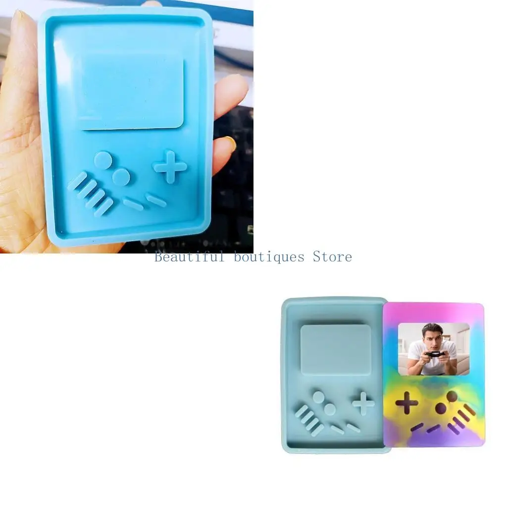 U4LF UV Epoxy Quicksand Resin Casting Molds Game Machine Silicone Molds for DIY Craft Keychain Handmade Pendant Project