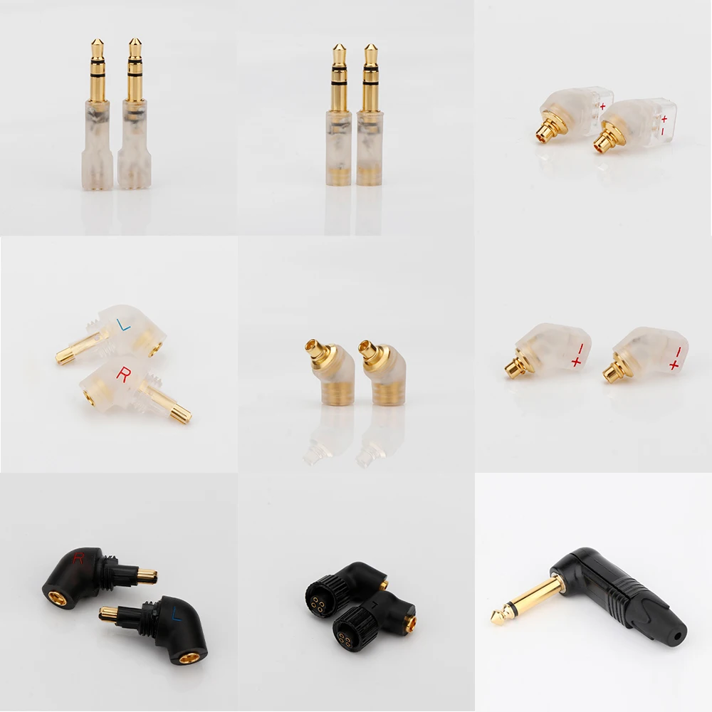 

HiFi Audio Earphone Plug Mono Jack 6.35mm, MMCX to 3.5/ IE3001/JH Earbuds Connector in Curved Shape Audio Jack Adapter for Sony