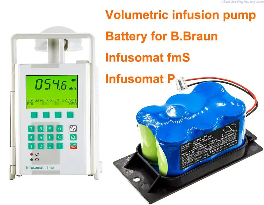 

OrangeYu 3000mAh Medical Battery for B.Braun Infusomat fmS, Infusomat P