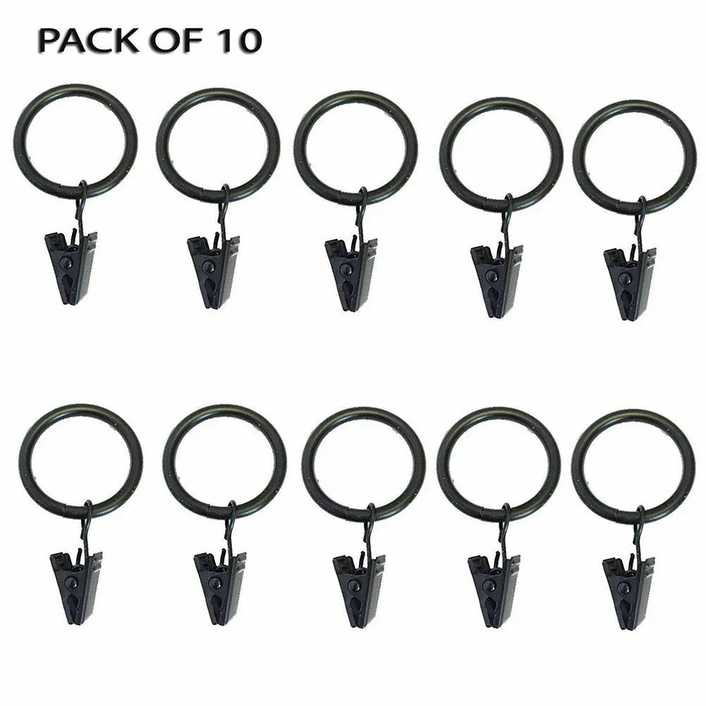10 Pcs Curtain Clip Rings Shower Curtain Rings Clamps Drapery Clips Bath Curtain Rod Clips Window Home Decor Curtain Accessories