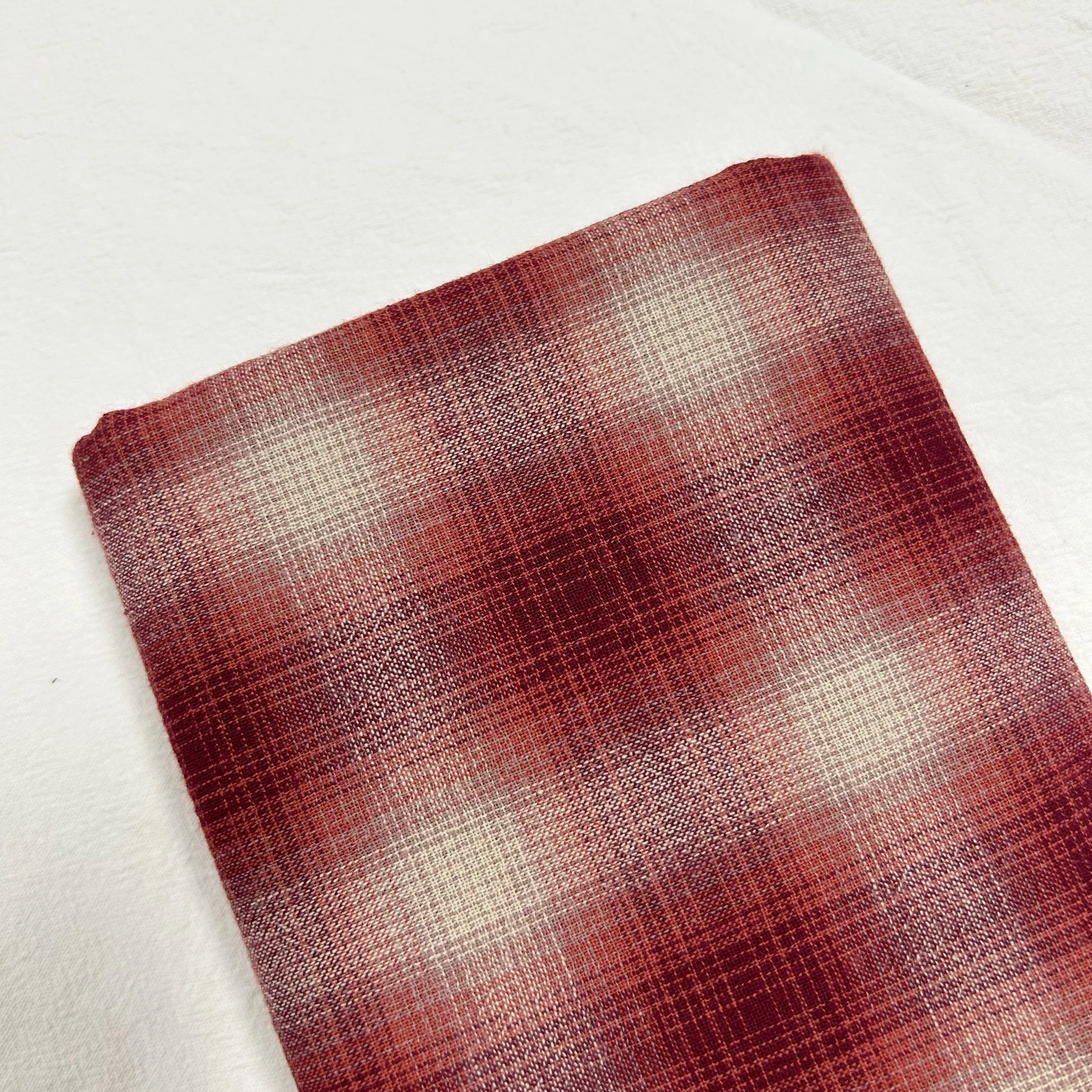 Red Basic Patchwork Japanese Yarn Dyed Cotton Fabric for Purse Sewing Quilting Bag Craft Cloth  Fabric