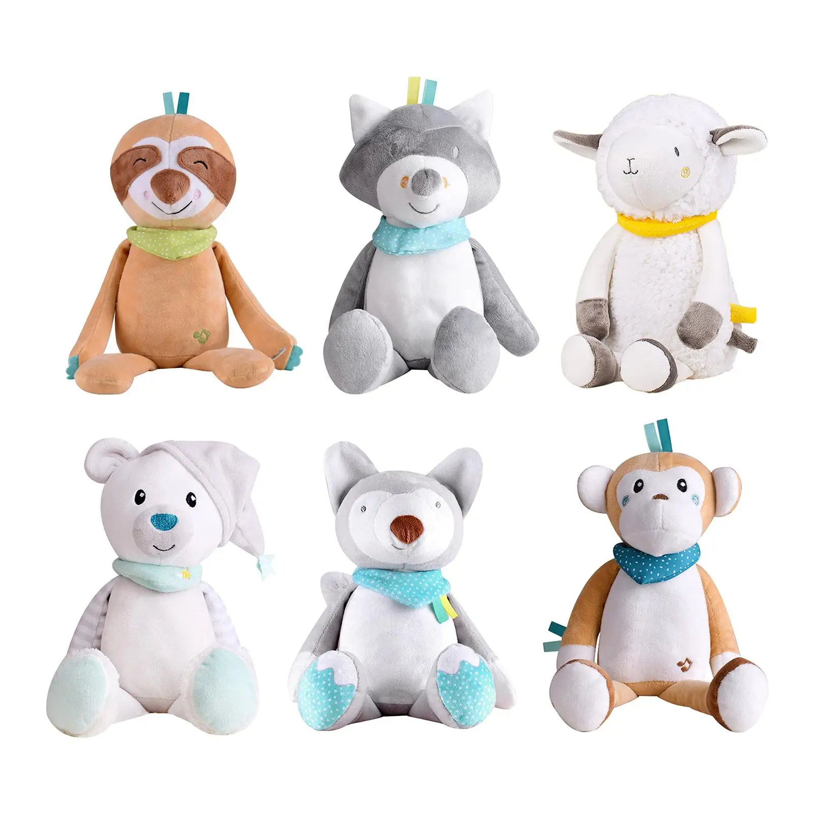 Oreillers LED musicaux, berceuse créative, lumière, doux, chantant, jouets en peluche, accompagner