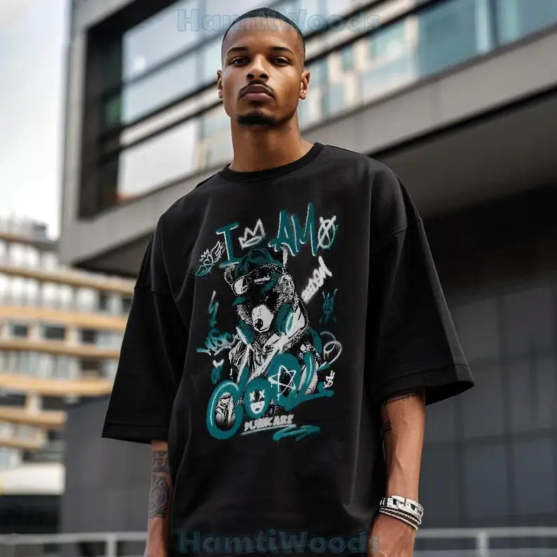 Oxidized Green 4s Shirt, I Am Cool Bear T-Shirt Outfit 4 Oxidized Green 1305 HDT