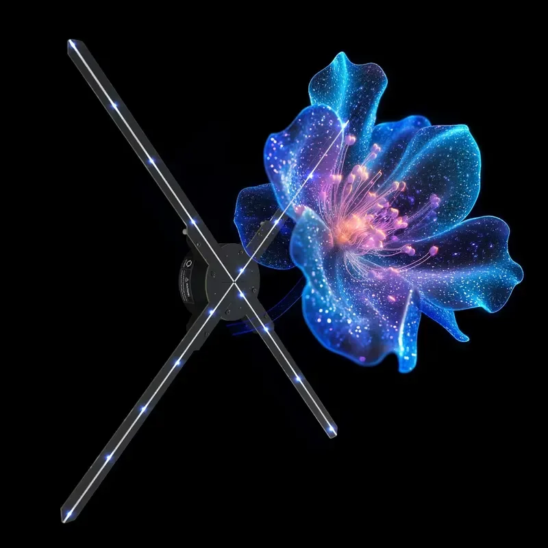 Compact 65cm Holographic Projector for 3D Fan Display at Trade Shows With Dynamic Advertising and Promotions