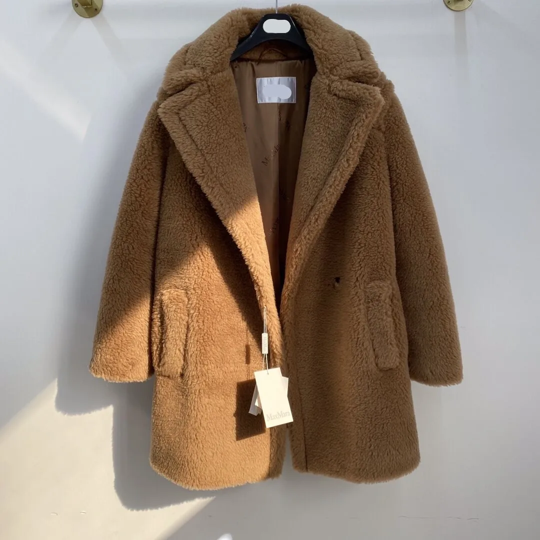 women thick wool coat women camel wool short coat autumn warm coat coat Winter coat female alpaca wool short teddy bear coat