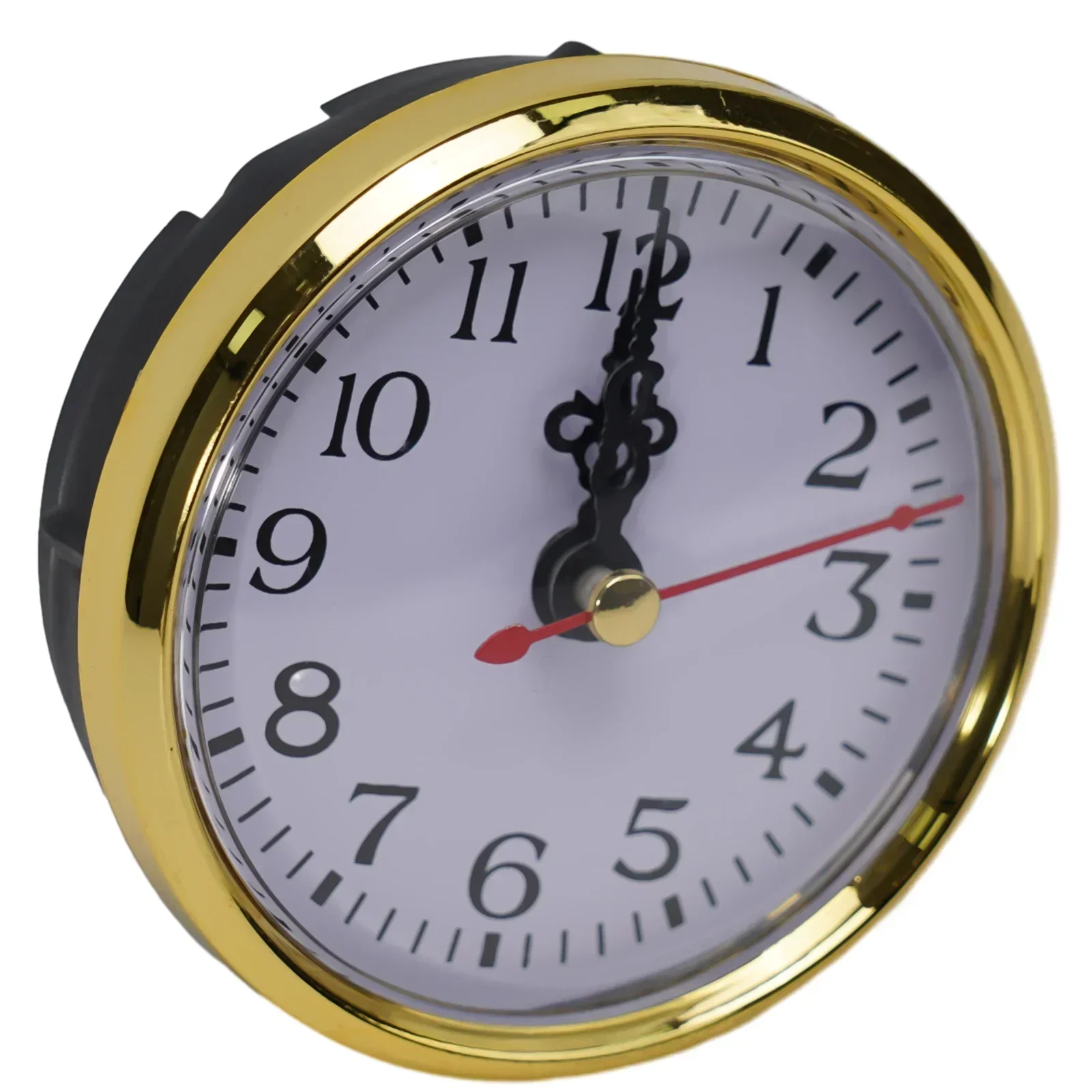 Replace Your Broken Clock with 110MM Quartz Clock Insert, Gold Colored Trim, Silent Movement, Easy Installation