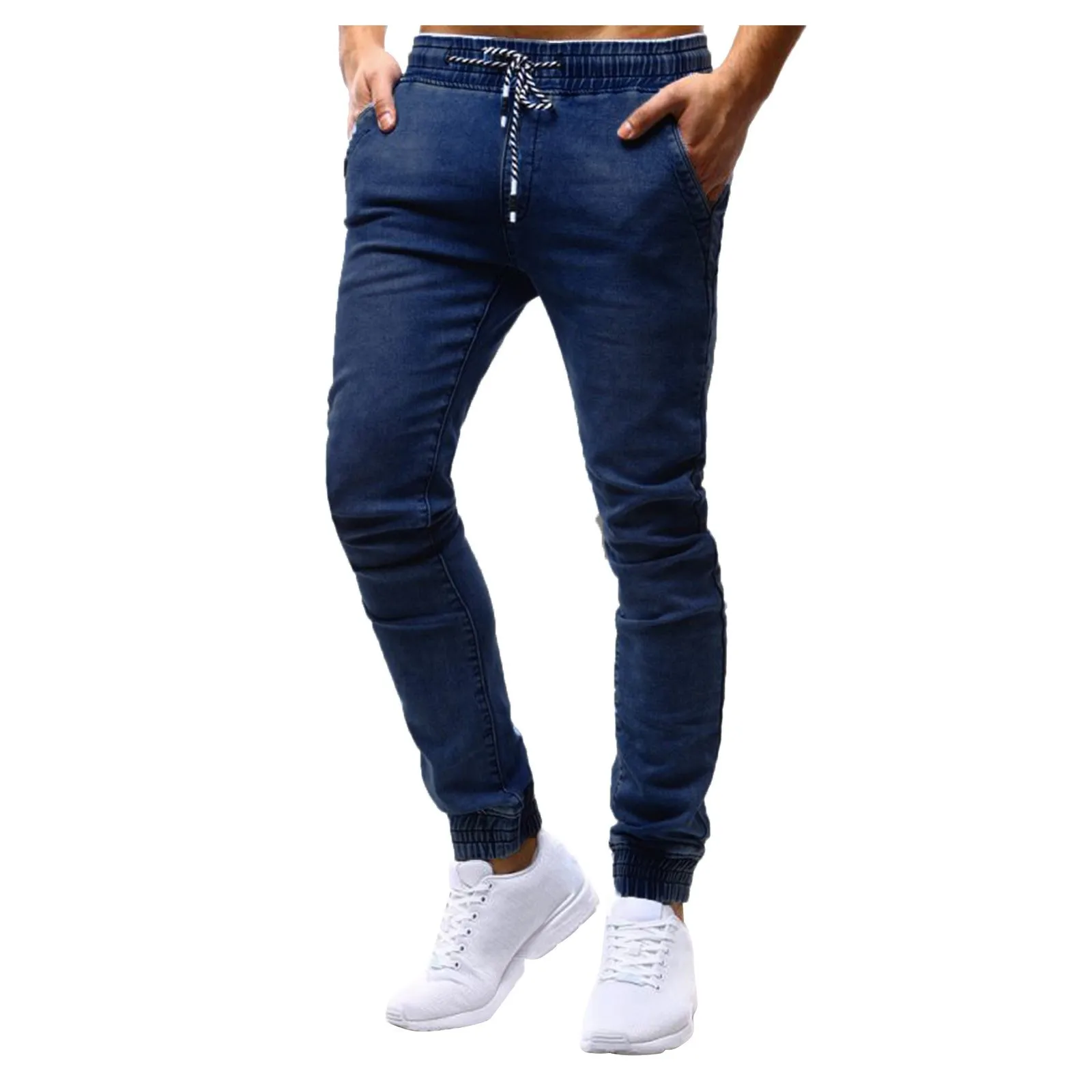 

Solid Button Casual Jeans Men's Loose With Zipper Printed Pants -pocket Color Pockets Texture Men's Jeans E Motion