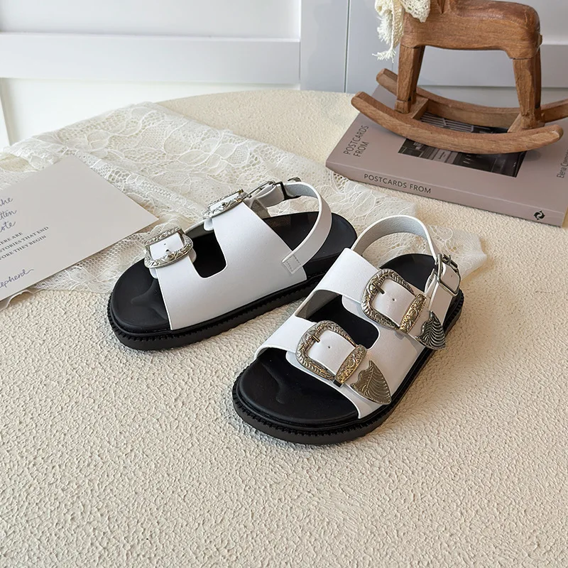 

Детские летние пляжные сандалии для девочек: дышащие, нескользящие, с мягкой подошвой, в стиле принцессы, для улицы и отдыха