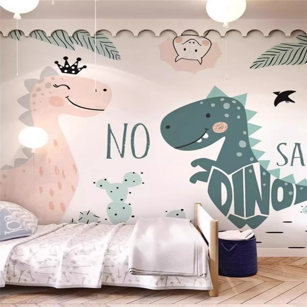 custom Forest dinosaur wallpaper for boy's room home decorations kindergarten amusement park background mural wall paper sticker