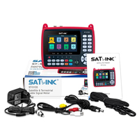 DVB-S/S2/T/T2/C and MPEG-2/4 H. 264/H. 265 (10 Bit) Compliant Handheld Combo Satlink Digital Satellite Finder Meter ST-5155