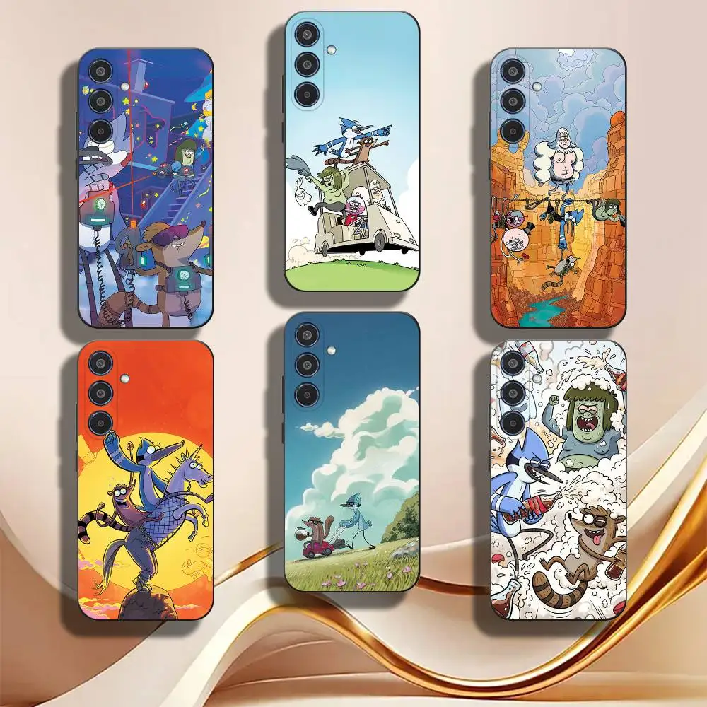 leisure Mordecai Regular Show Holder Phone Case For Samsung Galaxy A12 13 Note 10Pro 20Ultra A20 21 30 31 40 41 A71 72Safe Cover