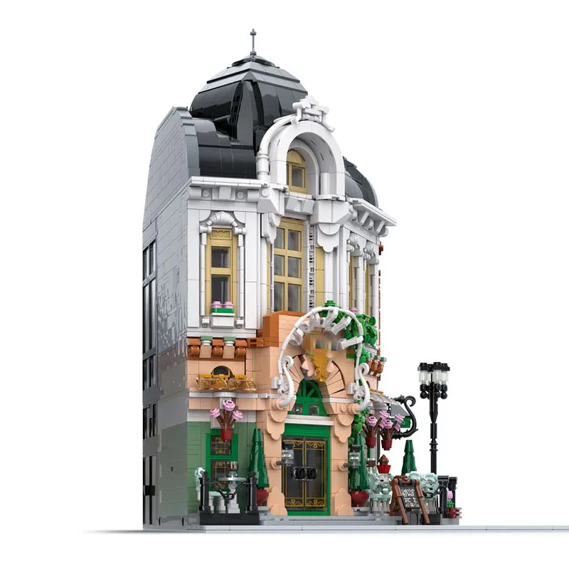 Medieval Castle Model Moc Building Bricks Cafe Fleur Model Technology Modular Blocks Gifts Christmas Toys Sets Assembly