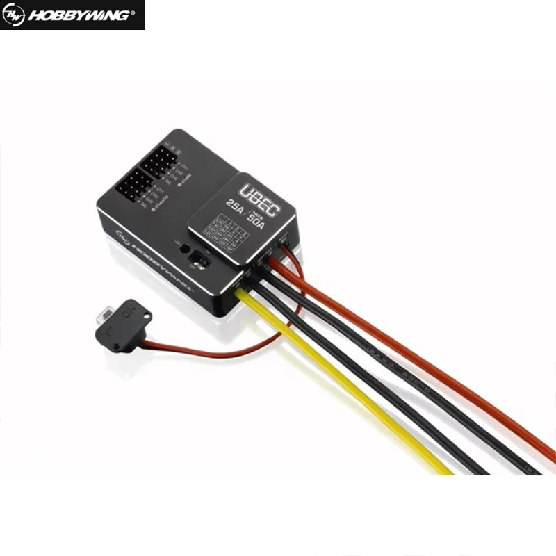 Hobbywing 25A HV UBEC External Switching Module 3-18S Adjustable 5.2V-8.4V for DIY FPV Drone Quadcopter