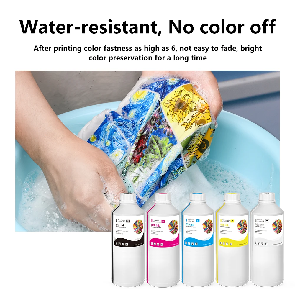 

White DTF ink 1000ml Heat transfer ink for Epson XP600 TX800 I3200 P800 L800 L805 L1800 1430 3880 Heat transfer paper transfer