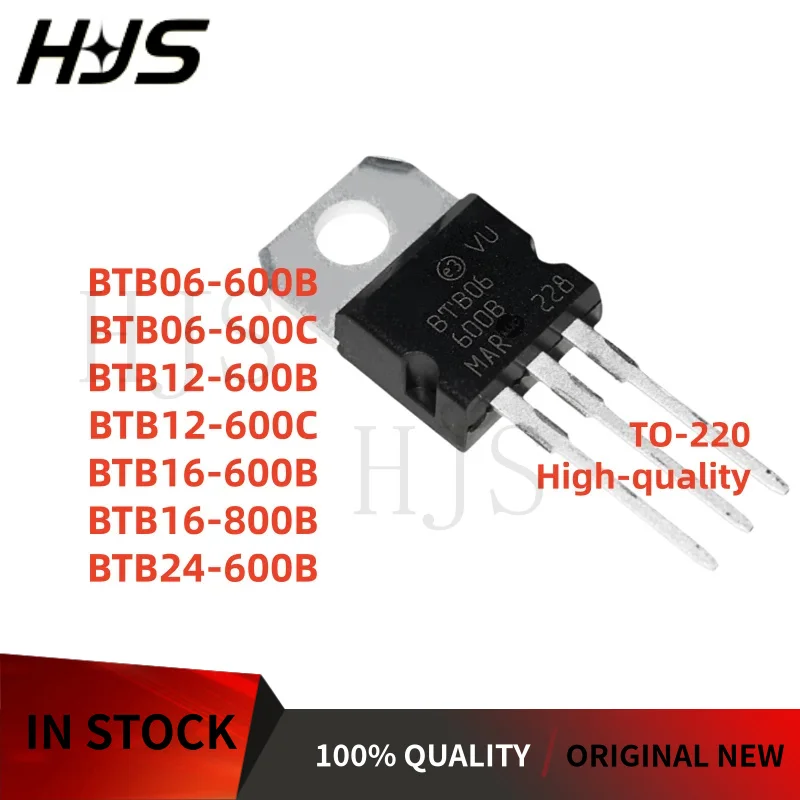 10PCS BTB06-600B BTB06-600C BTB12-600B BTB12-600C BTB16-600B BTB16-800B BTB24-600B TO-220 NEW