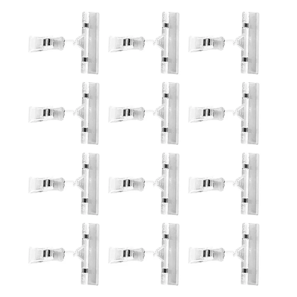 

30 шт. прозрачных пластиковых держателей ценников с двойной головкой, вращающиеся рекламные этикетки для супермаркетов и розничных магазинов