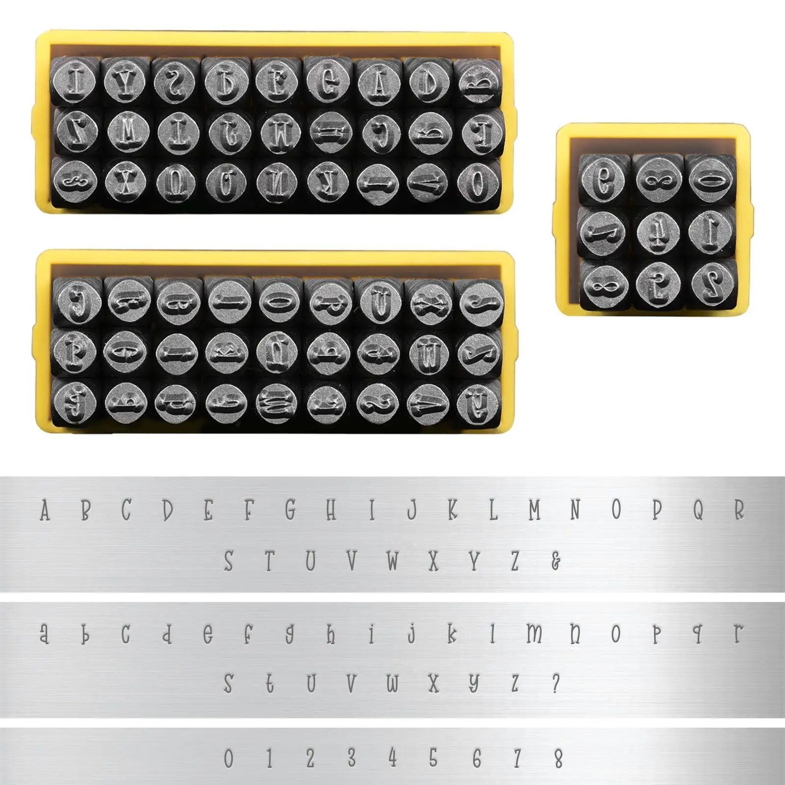 

Metal Stamp Set Digital Letters Stamp Punch Leathercrafts Multiuse DIY Projects