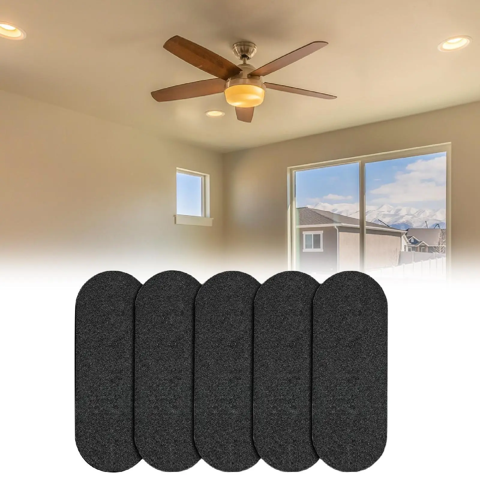 5x Air Purifiers Household Universal Air Filter Ceiling Fan Filter for Blades for Bedroom Dining Room Farmhouse Nursery Indoor