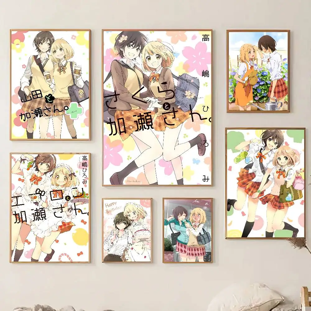 Fashion K-Kase-San And Morning Glories Poster Sticker Print Waterproof Wall Art For Living Room Bedroom Home Decor