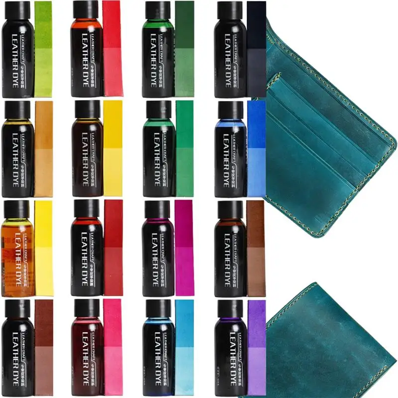 Skóra garbowana roślinnie Pigment 30 ml/butelka kolorowanie DIY rzemiosło skórzane barwnik Graffiti używane do materiału do garbowania roślinnego