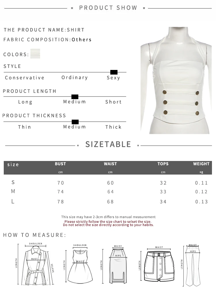 Sisterlinda Hottie Sexy Tank Top Damen Chic Trend Button Patchwork Square Collar Halter Backless Midnight Streetwear Simple Vest – Detail 1