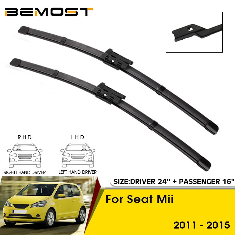 Car Wiper Blade For Seat Mii 2011-2015 Windshield Windscreen Front Window Blades 24