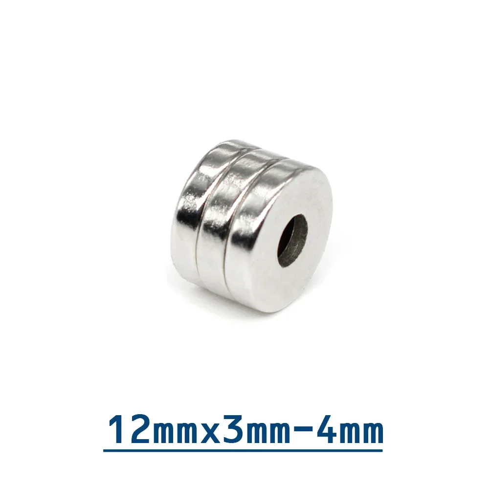 10/20/30/50/100/1500/200PCS 12x3-4 Disc Neodymium Magnets 12x3 mm Hole 4mm Minor Diameter Round Countersunk Magnet 12*3-4 12*3