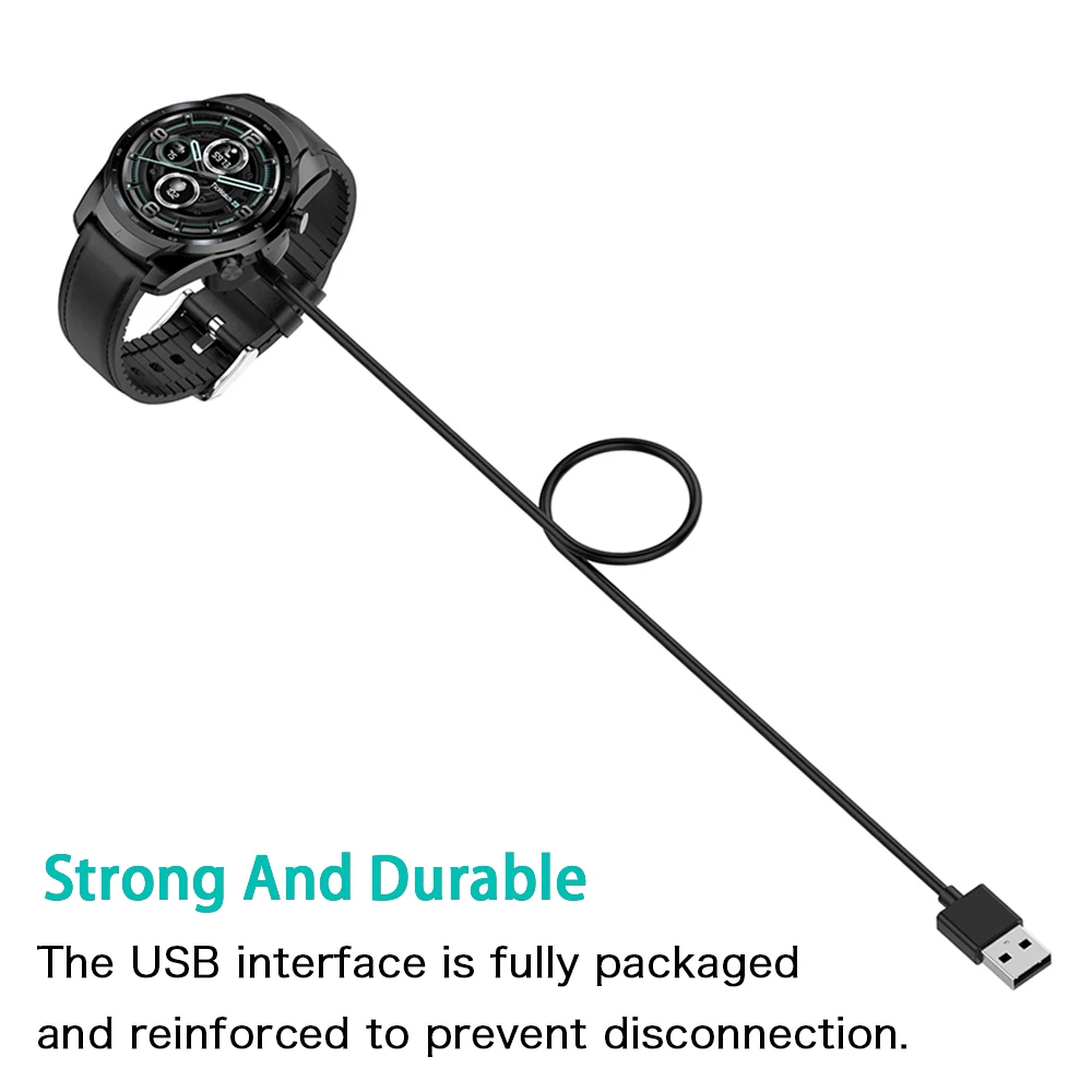 USB Magnetic Charger Cable For Ticwatch Pro 5 / Pro 3 LTE/ E3 proX pro 3 ultra gps Smart Watch Power Adapter Charging Dock