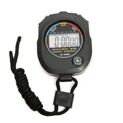 Cronografo cronometro digitale impermeabile con allarme cinturino AM PM 24H orologio palmare LCD cronometro sportivo Timer per la corsa