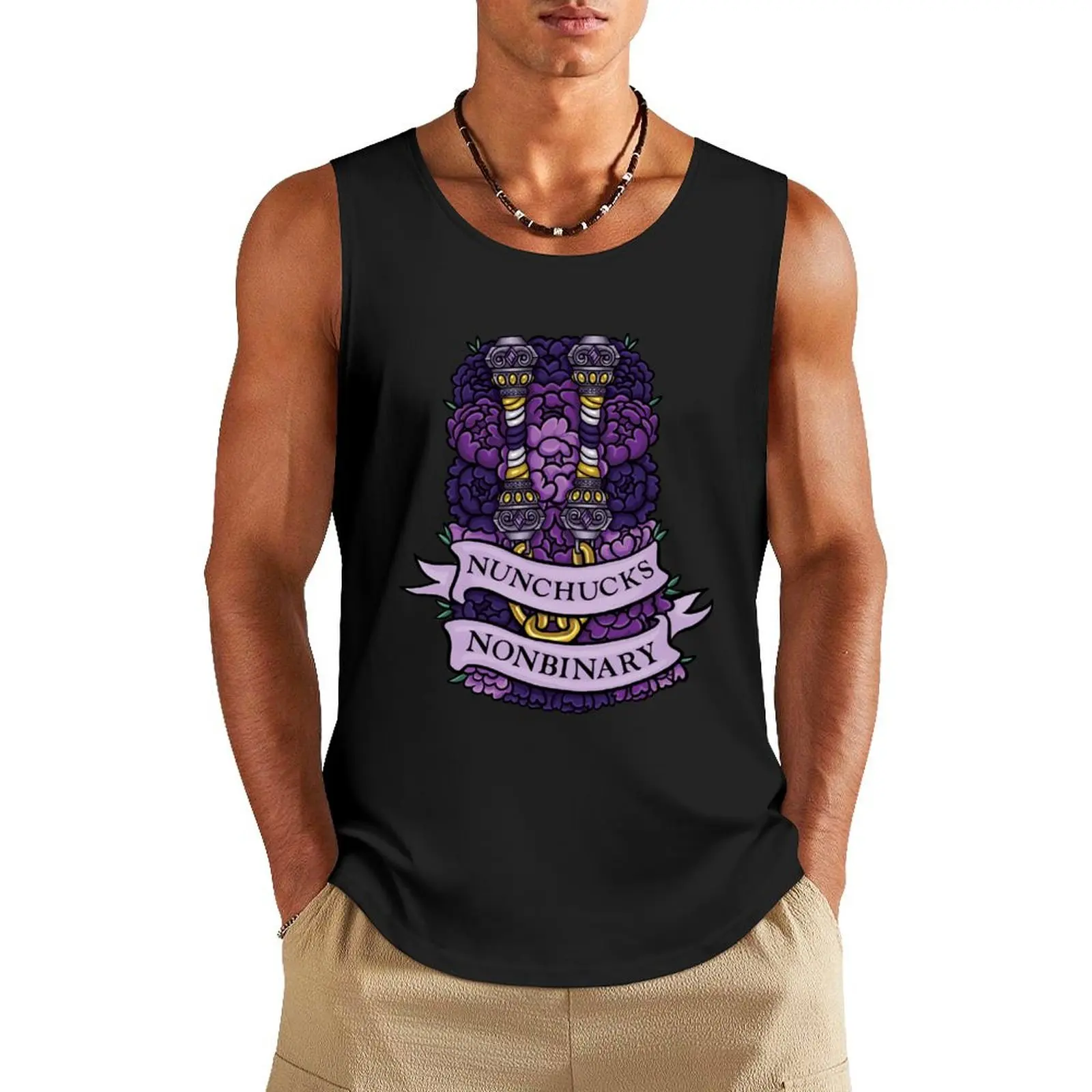 NUNCHUCKS NONBINARY Tank Top Top summer Men's gym gym shirt man