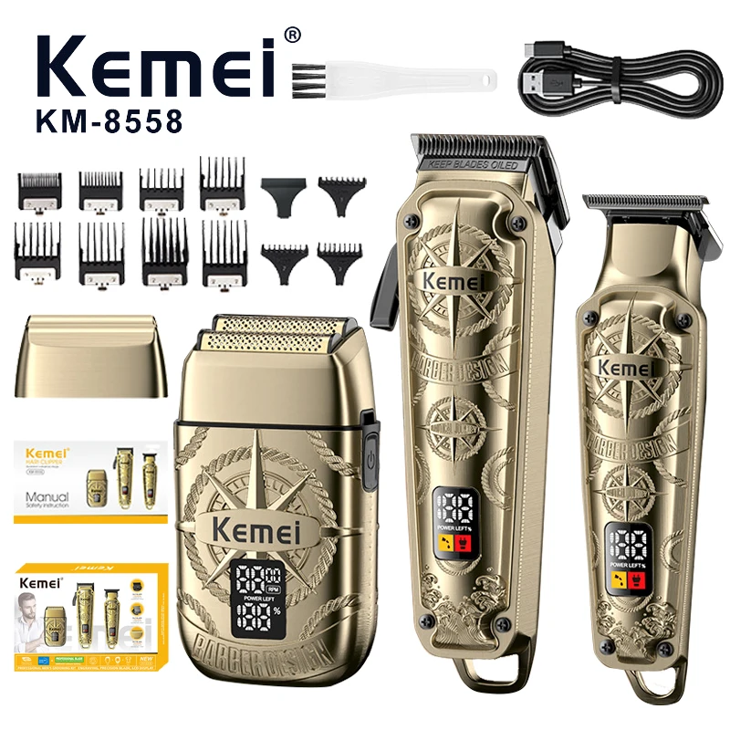 

Kemei профессиональные профессиональные машинки для стрижки волос и триммеры, набор инструментов личной гигиены для мужчин, набор инструментов личной гигиены KM-8558