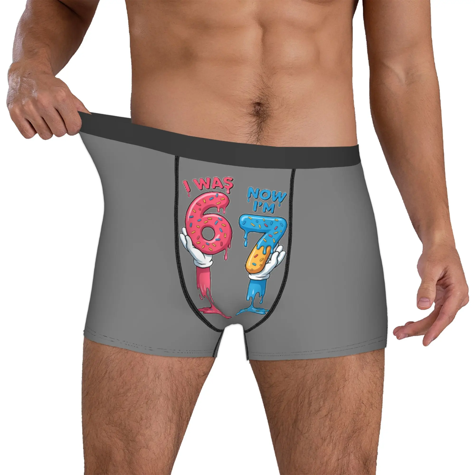 Customized Novelty Funny Sixty Seven  Boxers Shorts Panties Male Underpants Breathable  Briefs Underwear