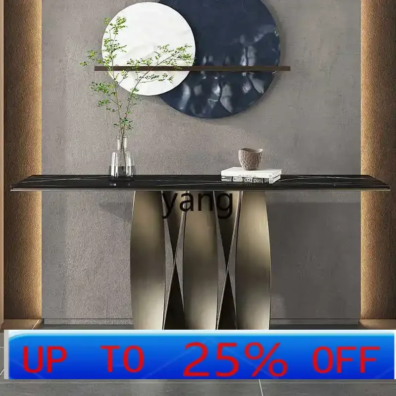 

Легкий роскошный входной столик, стол с торцевым видом для украшения гостиной, высококачественный план для домашнего входа из нержавеющей стали