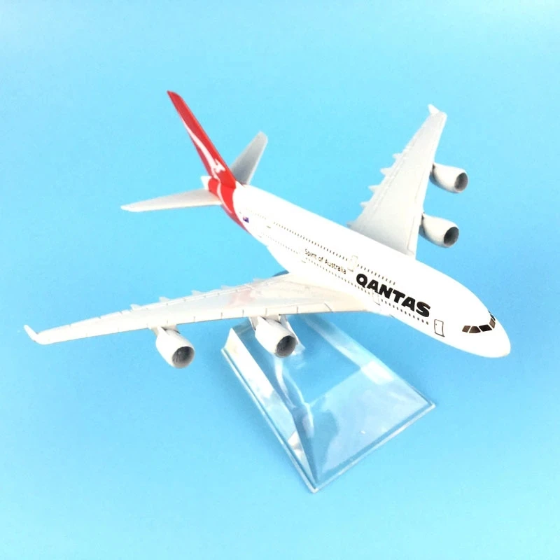 16cm Qantas Airbus A380 modello di aereo Diecast modello in metallo aeroplani 1:400 metallo A380 aereo modello di aeroplano regalo giocattolo