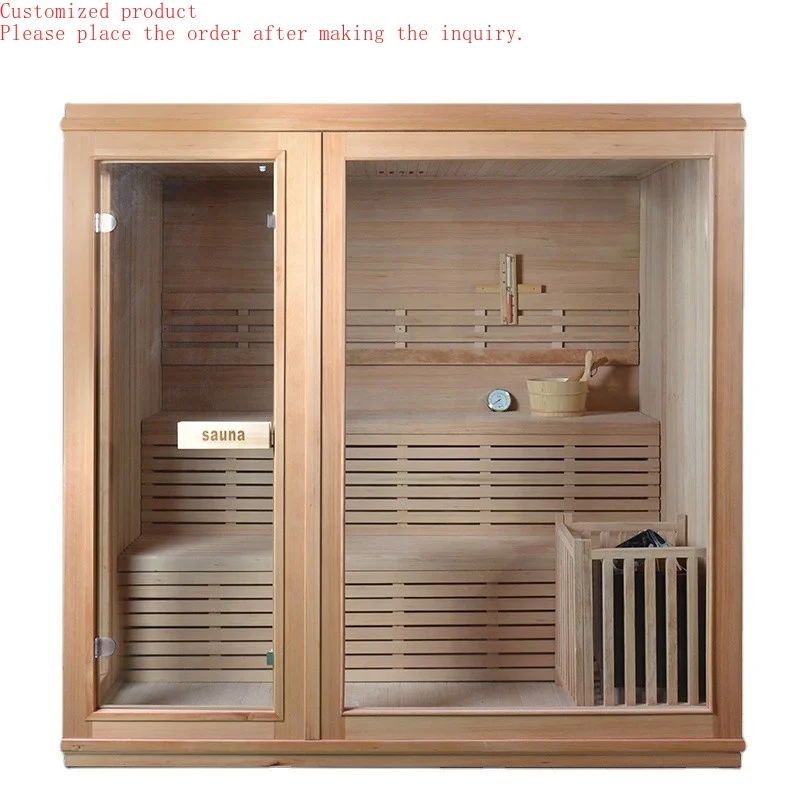 

Customization.Wholesale Cheapest Traditional Sauna Room With Strip Light