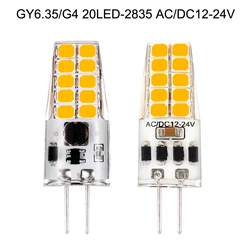 Dimmable G4 GY6.35 LED corn crystal Bulb DC 12v 24V 4W SMD2835 led Spotlight chandelier light Available for truck and Ship