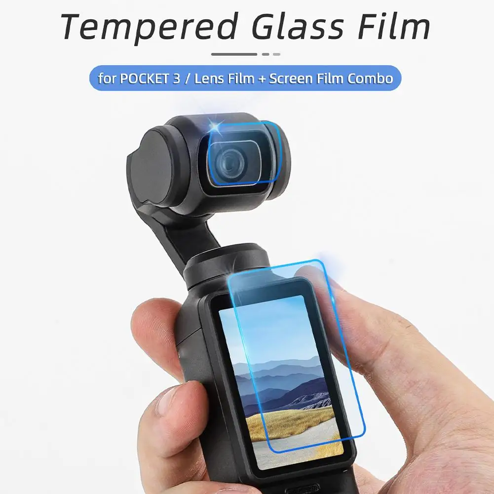 Protective Film For DJI Osmo Pocket 3 Glass Screen Protector Hardness Anti-Scratch Screen Film Osmo Pocket 3 Accessories