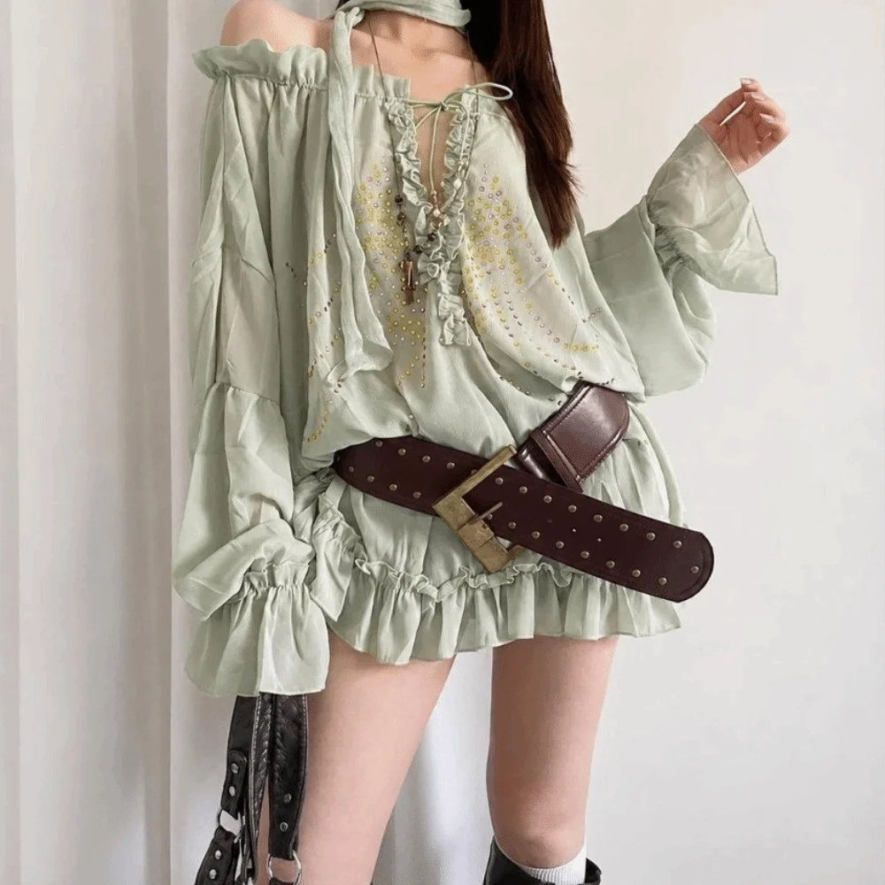 Plus Size Wide PU Leather Belt Heavy-Industrial Design Western Cowboy Style Rivet Waist Belt Trendy Punk Style Rivet Patchwork