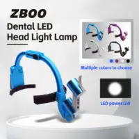 Con 2 filtros 5W luz de cabeza quirúrgica 2,5X 3,5X lupas doble batería lupa Binocular Dental faro quirúrgico