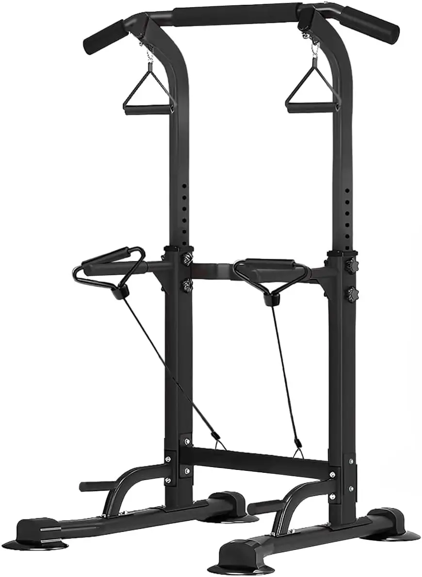

Adjustable Height Power Tower for Pull-Ups and Dips, Multifunctional Home Gym Equipment with Easy Installation