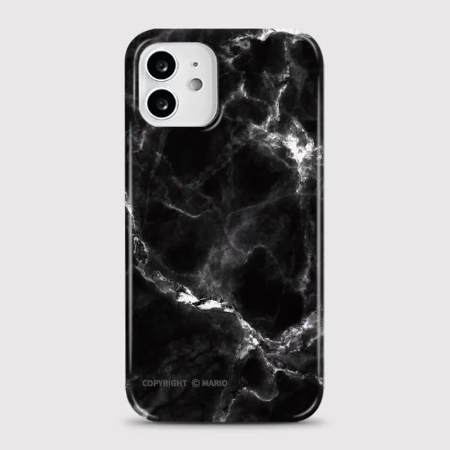 

INS Black Marble Texture Phone Case for iPhone 17 16 15 14 13 12 11 Air Pro Max X XS XR XSMax 7 8 Plus Glossy Film Hard PC Cover