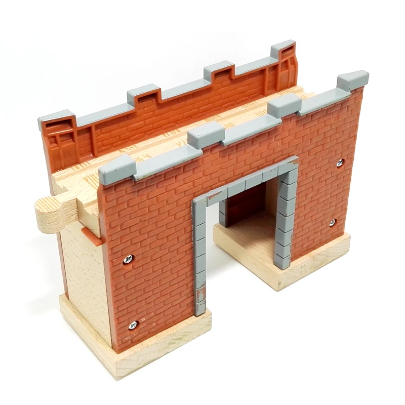 City Gate Walls Bridge Compatible Wooden Train Track Children's Educational Assembled Track Game Essential Accessory  S34