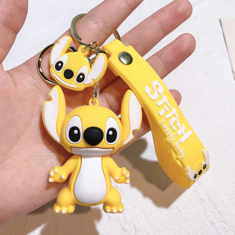 Lilo & Stitch Toys Keychian Anime Stitch Pendant Keychain Sweet Pink Angel Keychians Women Car Keyring Girl Birthday Gift - Image 3