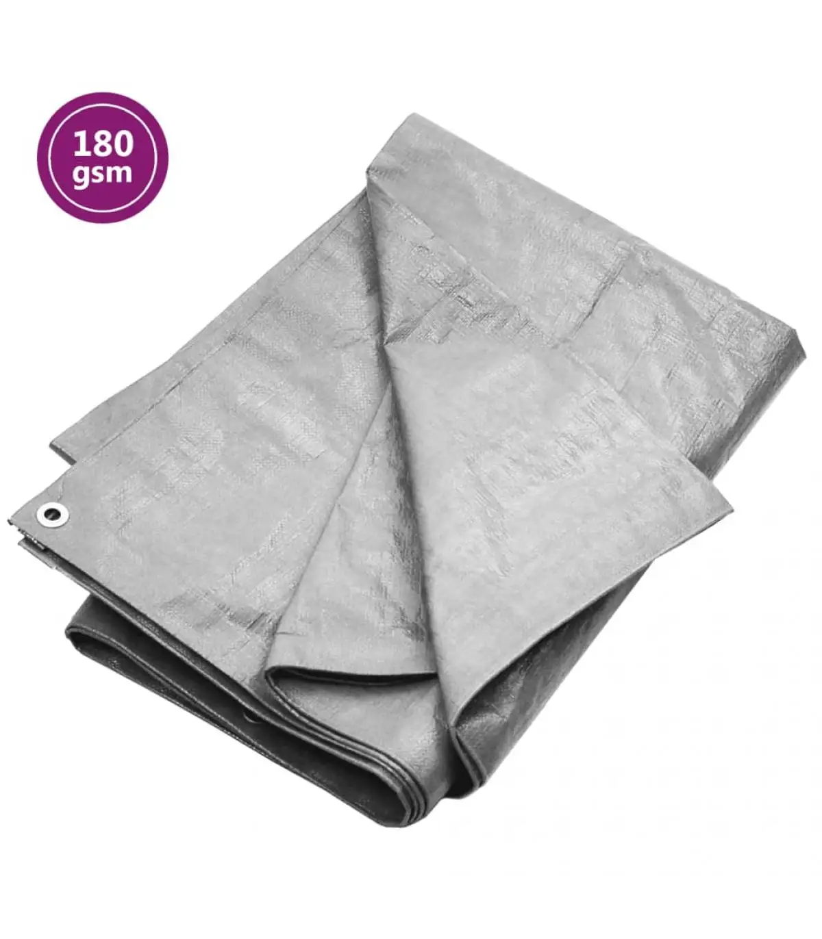 Waterproof tarpaulin HDPE gray 180g/m² 6x10 m