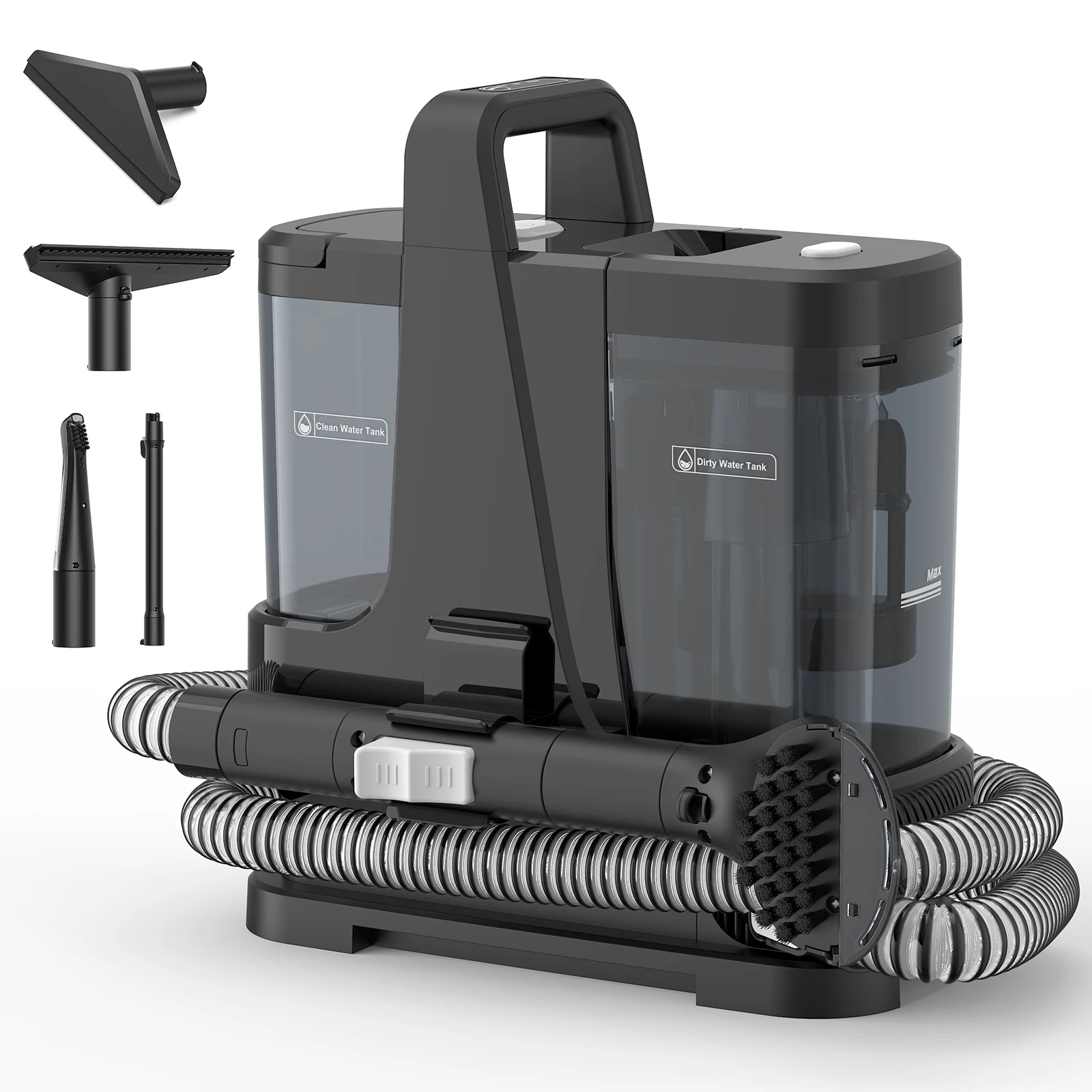 Nettoyeur de tapis Lubluelu V9 15kPa 100 ° Le vapeur tue 99,9 % des germes et des acariens, l'eau chaude élimine les taches tenaces, nettoie les tapis, les canapés, les matelas