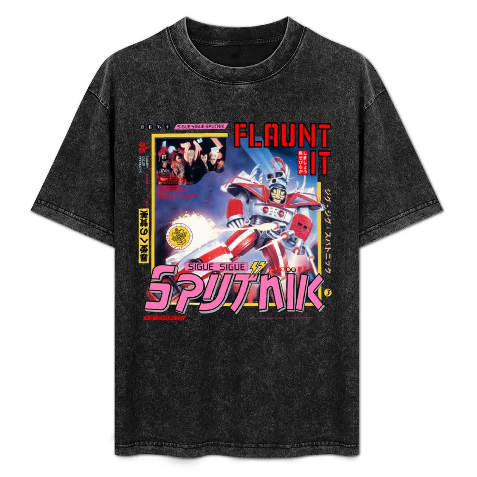 Sigue Sigue Sputnik - Flaunted T-Shirt anime clothes vintage graphic tee custom t-shirts designer t shirt men