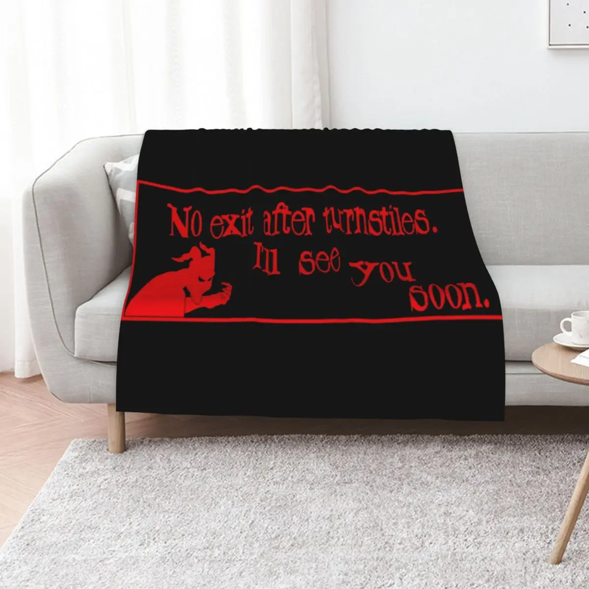 Final destination 3 (rollercoaster ride sign) (YOU MAY NEVER RETURN!) Throw Blanket Foldable Soft Warm Blanket for Outdoor Use