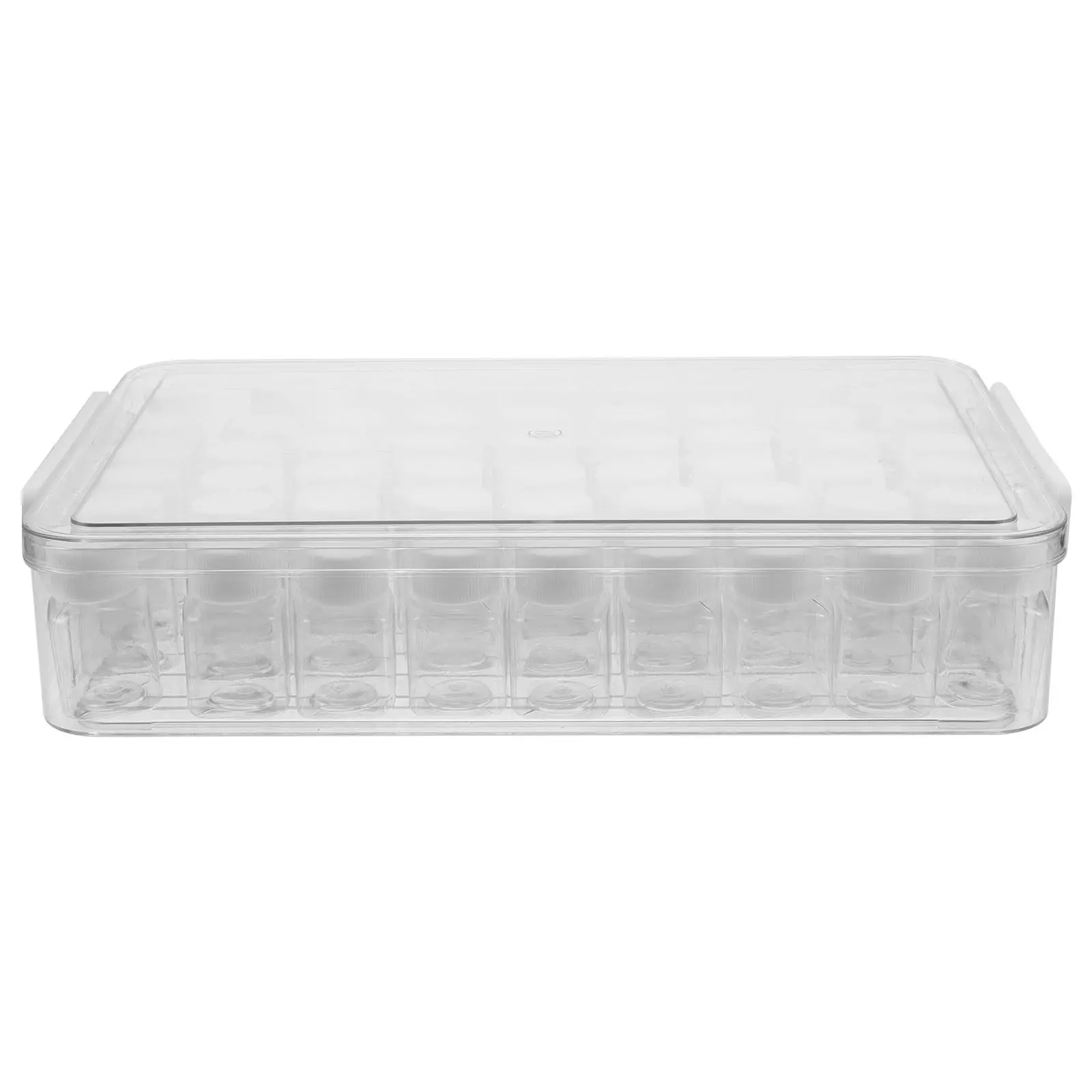 Clear Plastic Bead Storage Box Organizer 54 Bottles Stackable Transparent Case with Lid Dustproof Bead Sorting for Rhinestone