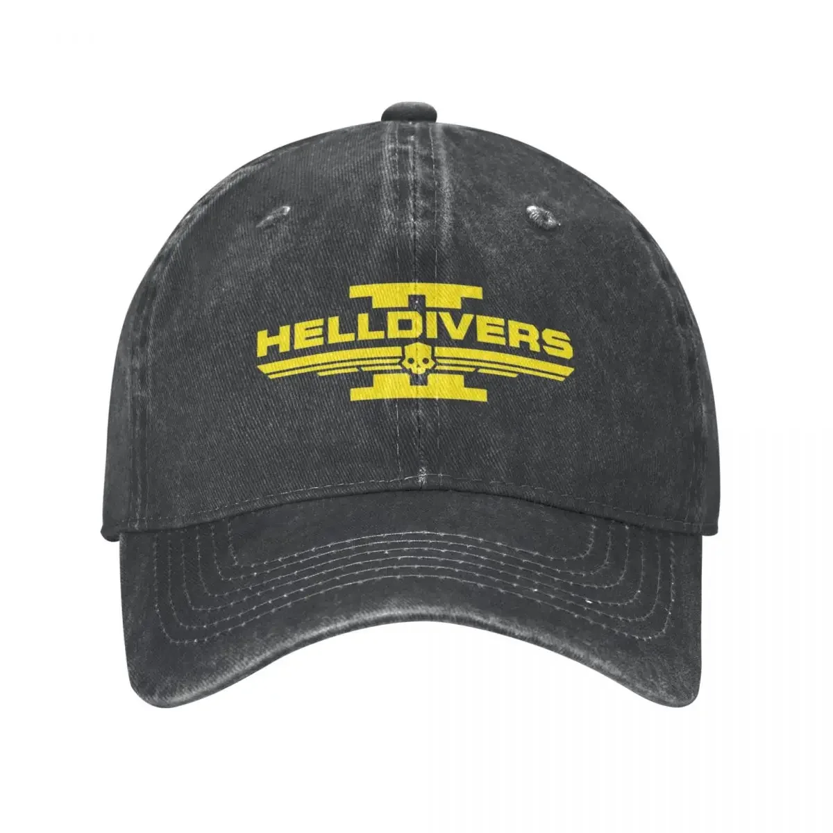 

Helldivers Logo Baseball Cap Vintage Distressed Denim Washed Video Game Sun Cap for Men Women Outdoor Running Golf Caps Hat