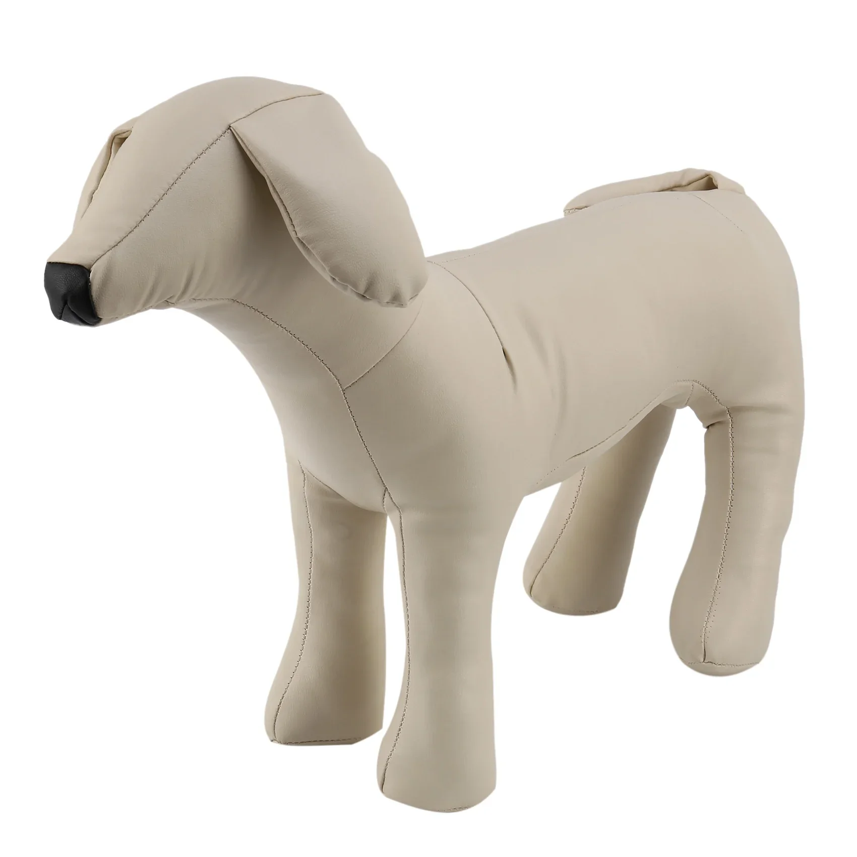 

Leather Dog Mannequin, Standing Position, Pet Models, Animal Shop Display, White, M